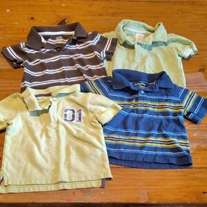 Assorted Kids Polo Shirts - Green, Blue, Brown